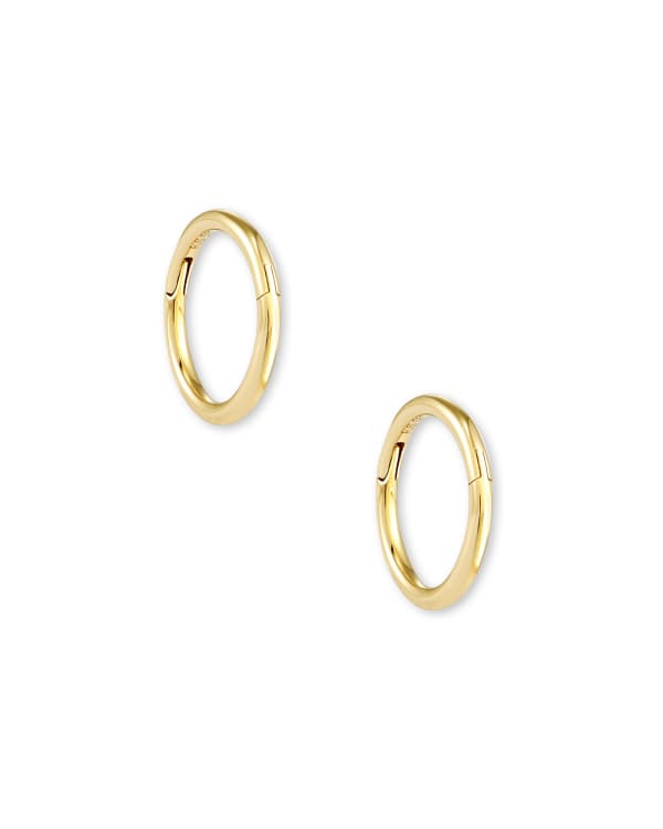 Gina Seamless Huggie Earrings in 14k Yellow Gold